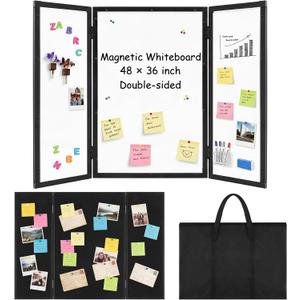 48 x 36 Trifold 3-Panel Display Board with Black Felt Board and Storage Bag
