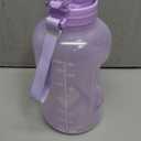 AQUAFIT Half Gallon Water Bottle with Time Marker - Straw & Chug Lid - BPA Free Gym Water Bottle with Straw - Big Gallon Jug (Lilac, 64 oz - 2in1 Lid)