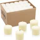 Ivory Votive Candles, 72 Pack 1.25 Inch, Votive Candles Bulk, Unscented Small Cup Candles, 8 Hour Candle Votives, Candles Bulk for Wedding, Party, Restaurant, Dinner and Home Dcor
