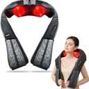 Elomol Neck Shoulder Massager with Heat - Rechargeable Back and Neck Massage Pain Relief Deep 5D Tissue Shiatsu Kneading Massager for Shoulder Back Leg Gifts for Mom Dad Men Women Her Him