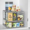 Upgraded Pantry Organizers and Storage- Divided Compartment Holder for Foil and Plastic Wrap Organizer- Kitchen Organizers and Storage for Aluminum Foil, Wraps, Box- Organization and Storage