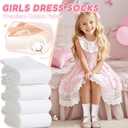 Girls Ruffle Crew Socks Little Kids School Uniform Cute Cotton Frilly Dress Socks 6 Pairs