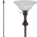 71'' Floor Lamps for Living Room, Tall Floor Lamp for Bedroom, Modern Torchiere Standing lamp for Corner Office Home Decor, Knob Switch, Bulb Included, Glass 1 Head, Red Brown