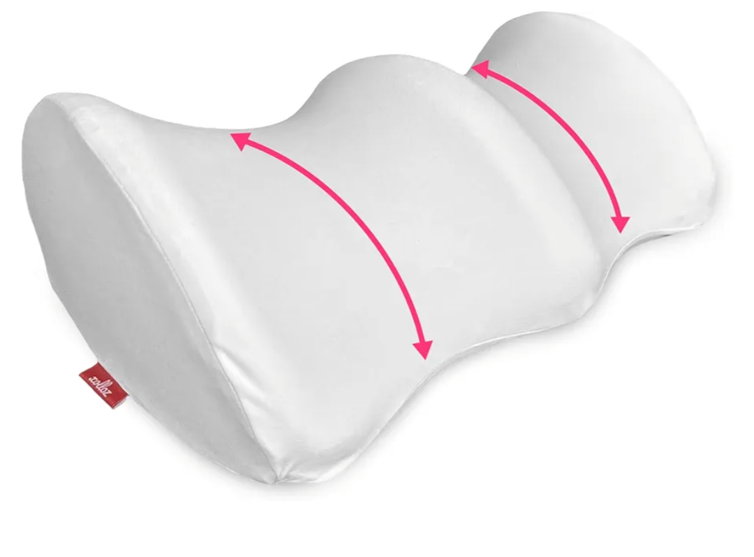 Premium Memory Foam Knee Pillow for Back Sleepers – Leg Support Wedge, Bolster Pillow for Under Leg & Back Pain Relief – Ideal for Home & Salon – White