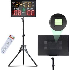 Basketball Scoreboard with Timer Clock, Digital Scoreboard with Remote, Portable Battery Powered Electronic Scoreboard for Baseball/Tennis/Soccer/Volleyball/Ping Pong Games