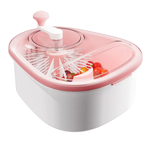 JOYMOOP Fruit Cleaner Spinner JOYLOOP, Large Fruit Washer Spinner with Brush, Fruit Cleaning with Fruit Washing Bowl, Fruit and Salad Cleaner with Fruit Spinner Bowl,Fruit and Vegetable Scrubber