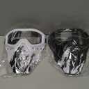 POKONBOY Upgraded 2 Pack Tactical Mask, Mask with Goggles Compatible with Nerf Rival, Apollo, Zeus, Khaos, Atlas, Artemis and N-Strike Elite Blasters (White & Black)