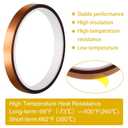 TUPARKA Heat Tape for Heat Press Resistant Temperature Polyimide Tape,Ideal Solution for Heat Transfer,Sublimation,Heat Vinyl Press,3D Printing Electronics,Soldering,Circuit Board and More(12 Rolls)
