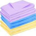 uxcell 6 Pcs Shammy Cloth for Car Drying, 26 x 17 Inch Chamois Towel for Car Reusable Soft Shammy Towel Super Absorbent Towels for SUV Truck Home, Purple/Blue/Yellow