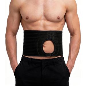 Adjustable Ostomy Belt for Men & Women-Stoma Support Belt with Customizable Opening for Colostomy, Ileostomy & Urostomy Bags,Abdominal Hernia Support Belt Post-Surgery Supplies(M)