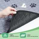 WanpeeGoo Washable Pee Pads, Puppy Pee Pad for Dogs, 2 Pack Absorbent Reusable Training Dog Pads Pet Puppy Pads, Non-Slip Potty Pads for Whelping, Playpen, Crate, Bed, Grey 18"x24"