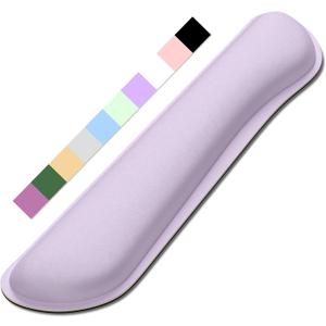 Dapesuom Enlarge Keyboard Wrist Rest, Cute Memory Foam Keyboard Wrist Cushion for Computer Desk Mats Support, Typing Pain Relief Ergonomic Mouse Pad Rests with Non-Slip Base for Gaming, Laptop, Purple (17 x 3.6 x 1 inches)