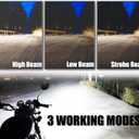 Motorcycle Driving Lights 12-60V 40W 3600LM LED Fog Lights for ATV UTV Bike Car Truck Boat Forklift Waterproof LED Spotlights with 6 Light Beads High Low Strobe Beam Switch Universal (Black 2)