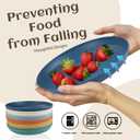 Homienly Wheat Straw Plates, 12-Pieces Unbreakable Dinner Plates - 9 Inch Alternative to Plastic Plates, Unbreakable Microwave and Dishwasher Safe Plate Set for Kitchen, Camping, Party - Multi