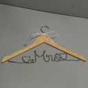 Honeydak Mrs. Wedding Dress Hanger for Bride to Be,Elegant Bridal Hanger for Brides Gowns, Bridal Party Shower Gift,Wedding Gift(Natural,Pearl)
