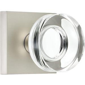 Coolnews Crystal Door Knobs Interior, Passage Hall Closet Door Knobs, Satin Nickel