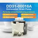 DD31-00016A Dishwasher Drain Pump Replacement for Samsung - Fix Leaking, Draining Issues & Noise, Corrosion-Resistant Brass Motor (Compatible with DW80/DW60, AP5917178/PS606350)