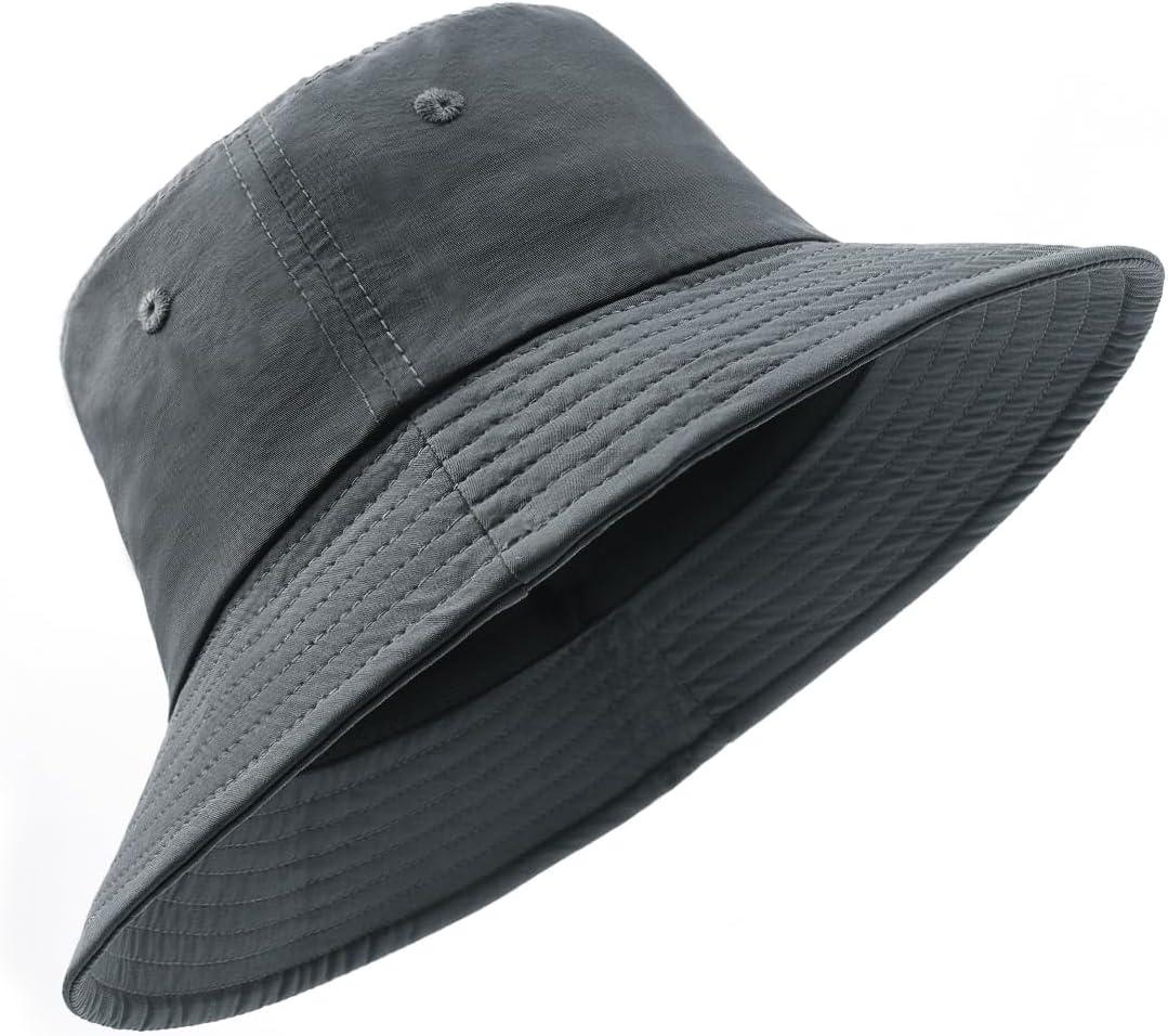 Oversize XXL Quick Dry Bucket Sun Hat,Water Repellent Fisherman Hats,Lightweight Summer Travel Hat with Detachable Chin Strap (Large, Gray) Oversize XXL Quick Dry Bucket Sun Hat,Water Repellent Fisherman Hats,Lightweight Summer Travel Hat with Detachable Chin Strap (Large, Gray)