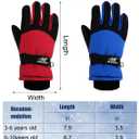 SATINIOR 2 Pairs Kids Waterproof Winter Snow Gloves Ski Gloves for Boy Girl Outdoor Warm Thickening Snowboar (S)