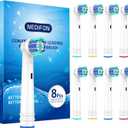 Replacement Toothbrush Heads for Oral B Braun(Individually Packaged),8 Pack Professional Electric Toothbrush Heads Compatible with Oral B 7000/Pro 1000/9600/ 5000/3000/8000 (8 Count)