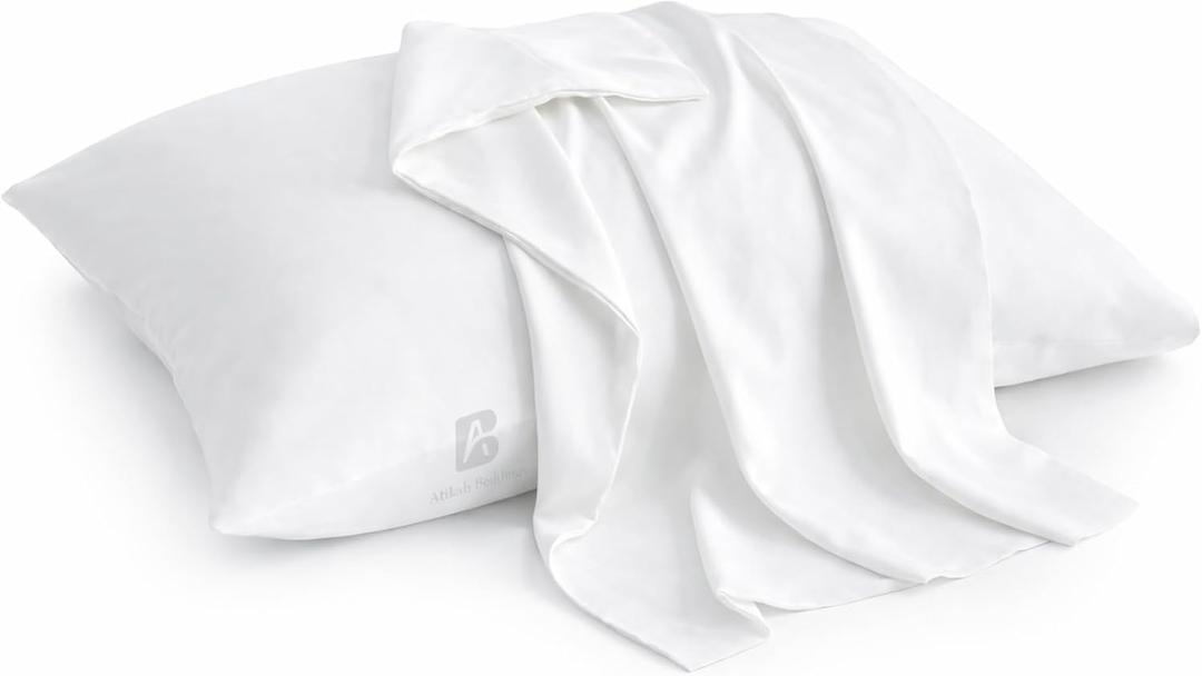 Atiksh Beddings™ 12x16 Toddler Travel Pillow Cases, Pack of 2, 100% Egyptian Cotton, 600 Thread Count, Zipper Closure, Small Pillowcase for Kids, Daycare, Preschool & Travel, White