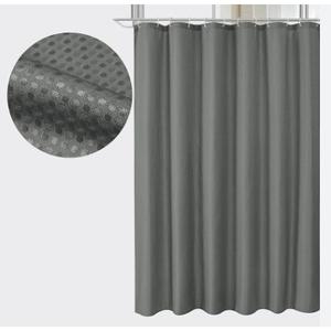 Zenna Home 70 In. x 72 In. Steel Gray Luxury Spa Waffle Shower Curtain