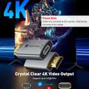 Reborn USB C Female to HDMI Male Adapter | 4K Uni-Directional USB Type C Source to HDMI 2.0 Display Converter Thunderbolt 3/4 to HDMI for MacBook Pro/Air, Galaxy S9 to S23, Surface - 1Pack