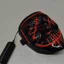 Halloween Scary LED Mask - Light Up Purge Mask for Festival Cosplay Party, Red