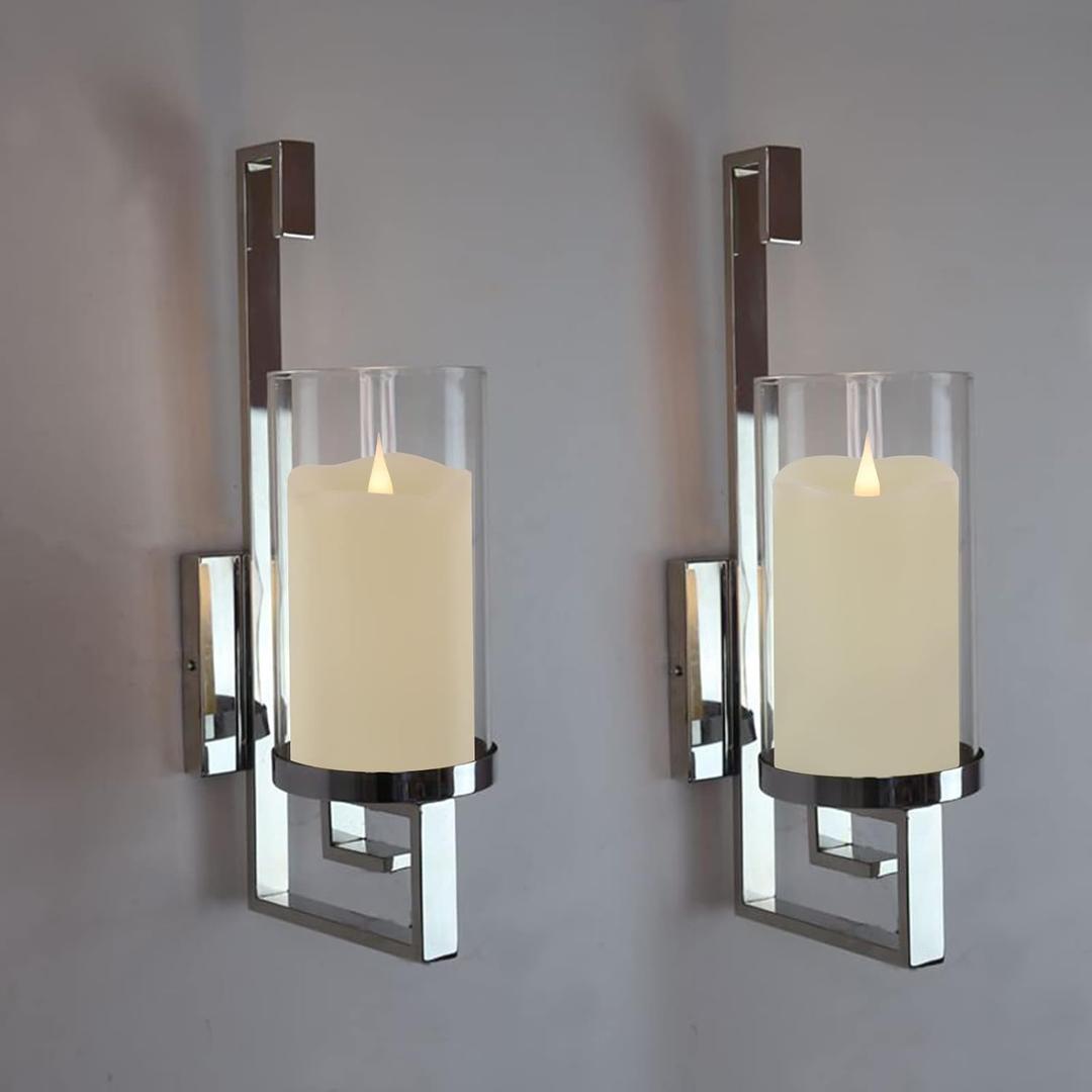 Led White Flameless Candles, With Batteries (2)