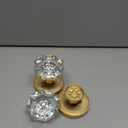 Gold Door Knobs Crystal Door Knob Dummy Door Knobs Brushed Gold Glass Interior Satin Brass Dummy Handle Single Sided Decorative 2 Pack