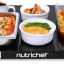 NutriChef Electric Warming Tray | Glass Surface Hot Serving Tray | Adjustable Temperature 140F to 230F | Energy Efficient & Space Saving | Perfect for Buffets,Parties & More | 21.2 x 16.5 IN | Black