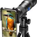 Evil Eye 20-60X Zoom Telephoto Lens, High Power HD Telephoto Phone Lens with Tripod and Universal Phone Clip for iPhone 16/15/14/13 Series, Samsung, Android Phone and Most Smartphone