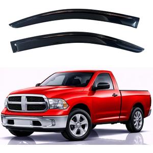 KPY Rain Guards Fit for 2009-2018 RAM 1500 Regular Cab, 2019-2024 RAM 1500 Classic, Out-Channel Window Visors Vent Wind Deflector 2PC, Truck Accessories for 2010-2025 RAM 2500 & 3500 (Single Cab Only)