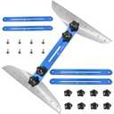 Stair Treads Gauge Template Tool - Staircases Jig, Measuring Set, Shelf Scribe Tools for Stairs, Risers, Shelf and Cutting Drywall Wizard, 11.4In to 60.7In (Blue)