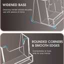 MaxGear 4x9 inch Brochure Holder, 6 Pack Acrylic Display Stand with Business Card Slot, Countertop Literature, Flyer, Trifold, Pamphlet, Booklet Menu Organizer