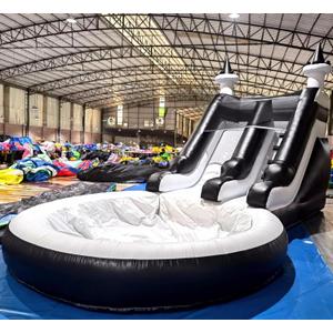 24FT Commercial Water Slide for Adults Kids (700lbs Capacity) (100% Heavy Duty PVC) (13ft Giant Pool) Inflatable Water Slide with 1100W Blower, Fast Drainage, Backyard Outdoor Party, 24x13x13ft