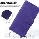 for Pixel 9 Pro XL Case Wallet, Card Holder Slots Wrist Strap, Stand Leather Phone Protective Flip Cases Cover (Purple)