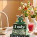 St. Patrick's Day Wooden Tabletop Decor,Happy St. Patrick's Day Wood Sign For Indoor Home Decoration