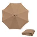 Patio Umbrella Replacement Canopy 14.96x3.15x14.96 Inch 1 Piece SKU UC001TAN.