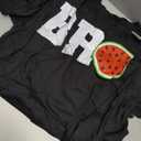 Funny Watermelon Bro Cute Summer Vacation Brother Sibling T-Shirt (Small, Black)