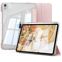 for iPad (A16) 11th Generation Case 11 Inch 2025, iPad 10th Generation Case 10.9 Inch 2022 with Pencil Holder, Shockproof Cover with Clear Back Shell & Soft TPU Transparent Edge, Pink