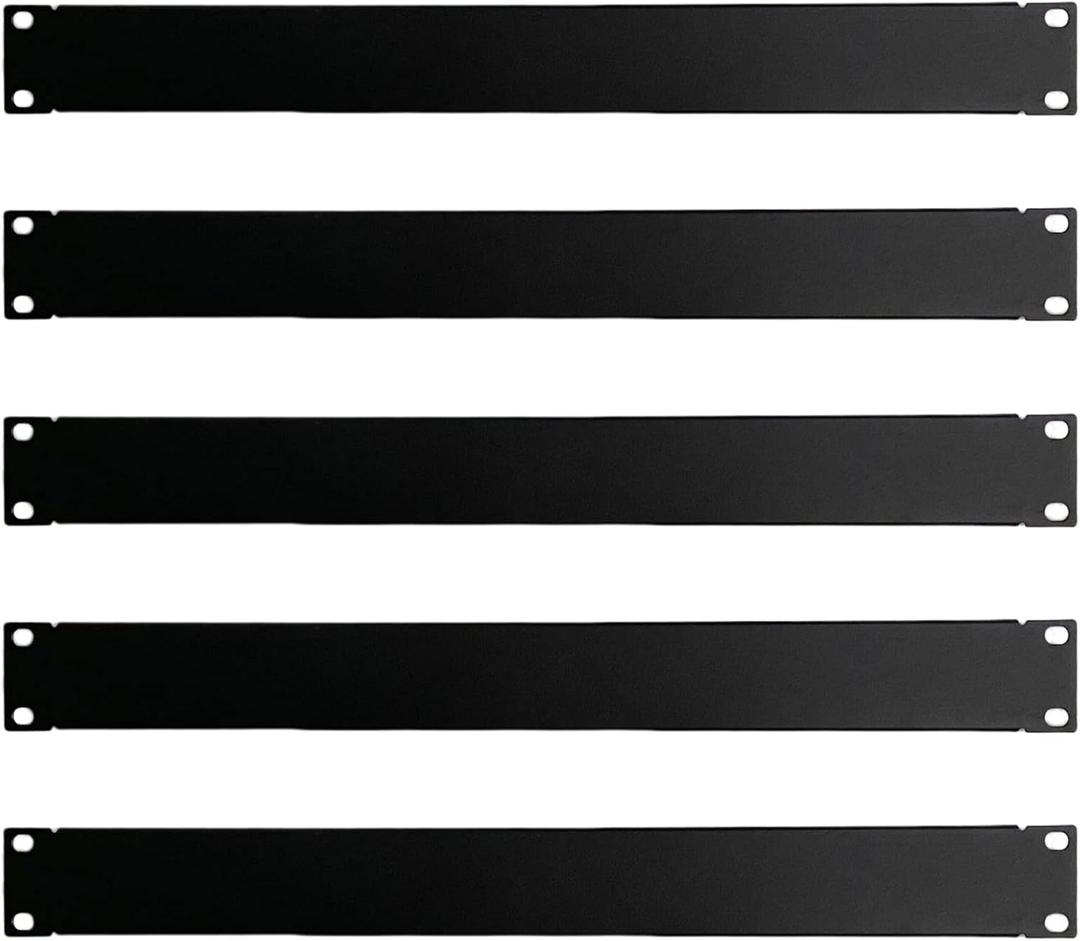 1U Blank Panel Rack Mount Spacer Filler Panel 19" Black Rack Blanking Blind Panel for Server Network Rack Enclosure Or Cabinet-5pcs (1U-5PCs)
