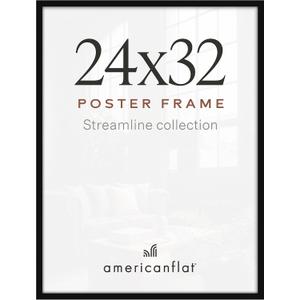 Americanflat 24x32 Poster Frame - Slim Molding - Black