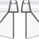 2-Pack Frameless Shower Door Bottom Seal (1/4'' X 39'') Clear Glass Shower Door Sweep Strip can Covers up to 23mm Gap - Stop Leaks (1/4''(6mm)-23mm)