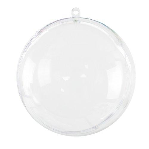 Super Z Outlet Clear Plastic Acrylic Bath Bomb Mold Shells Molding Balls Kit (120mm, 12 Pack)