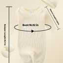 Newborn Unisex Baby Clothes 0-3 Months,Long Sleeve Onesie Infant Coming Home Outfits Romper with Mittens & Hat (Beige)