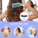 2 Pack Curly Defining & Detangling Brush - With Boar Bristle & 3 Styling Comb Tools  Shine to Shape & Define Natural Curl Waves & Coils - Vented Anti-Frizz Wet or Dry Hair for Women Men Kids (Emerrald Green + Blush Pink)