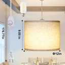 LALISU Plug in Pendant Light, Hanging Light with Plug in Cord 15Ft, On/Off Switch Pendant Lighting with Linen Shade, Hanging Lamp Fixture for Living Room, Bedroom, Kitchen, Dining Room (Beige)