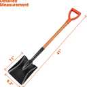 41" Square Shovel, Hardwood Handle, D-Grip, Garden Spading Tool,Flat Shovel for Construction, Landscaping, Gardening