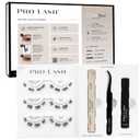 Pro Lash SoftWear Starter Lash Clusters Kit - Seamless, Lightweight Lashes - 7-Day Cluster Eyelash Extensions - 3 Sets of False Eyelashes Plus Adhesive, Remover, Tweezers - Volume No. 02 Black